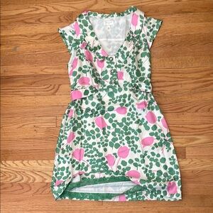 Moulinette Soeurs Green and Pink Floral Dress